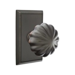 Emtek Melon Knob with Rectangular Rosette