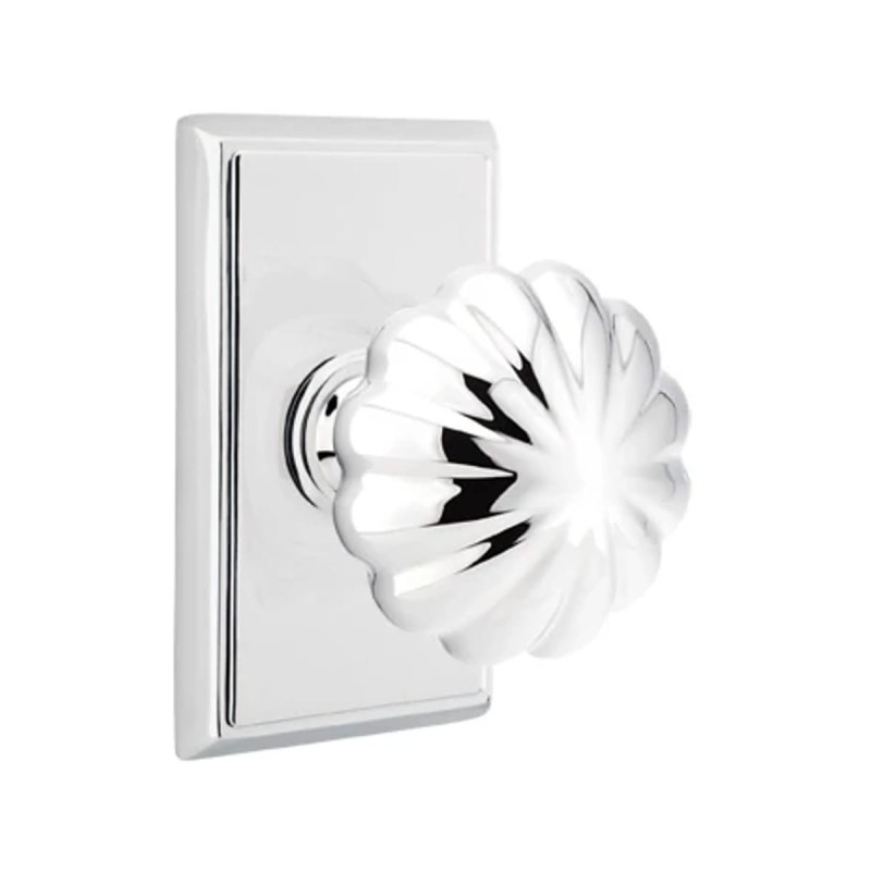 Emtek Melon Knob with Rectangular Rosette