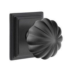Emtek Melon Knob with Wilshire Rosette