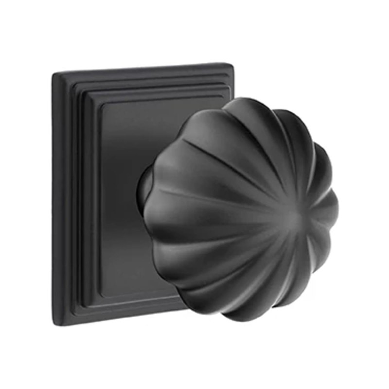 Emtek Melon Knob with Wilshire Rosette
