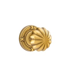 Emtek Melon Knob with Ribbon and Reed Rosette