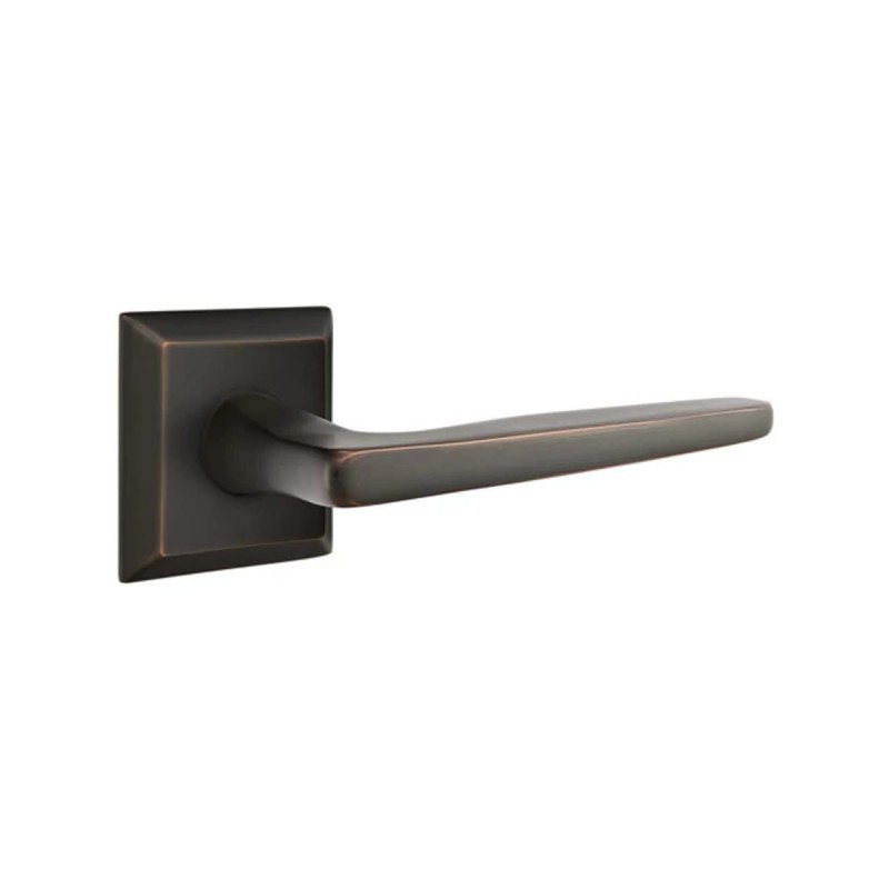 Emtek Hermes Lever with Quincy Rosette