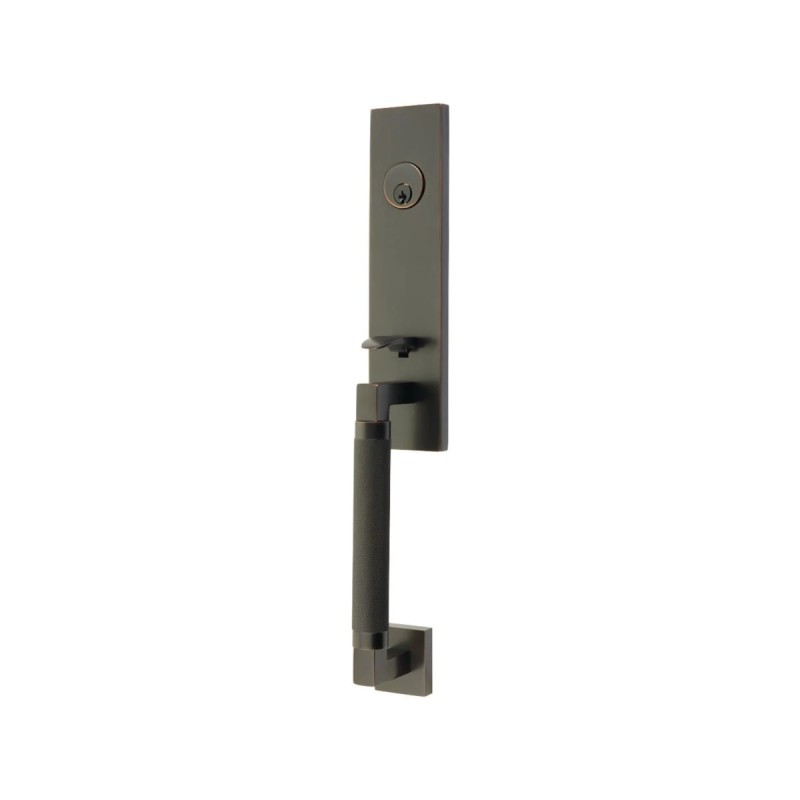 Emtek Hercules Knurled Monolithic Entry Handleset