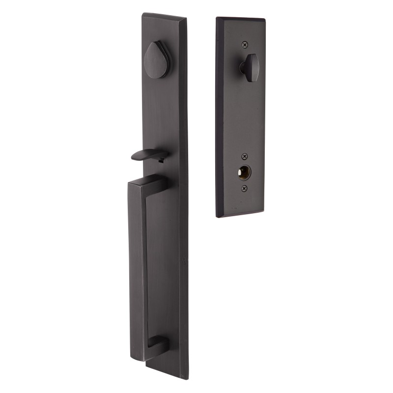 Emtek Rustic Modern Rectangular Full Length Entry Handleset
