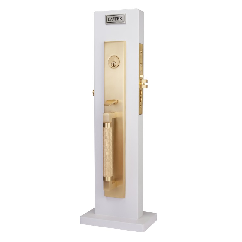 Emtek Hercules Knurled Full Length Mortise Entry Lock Set