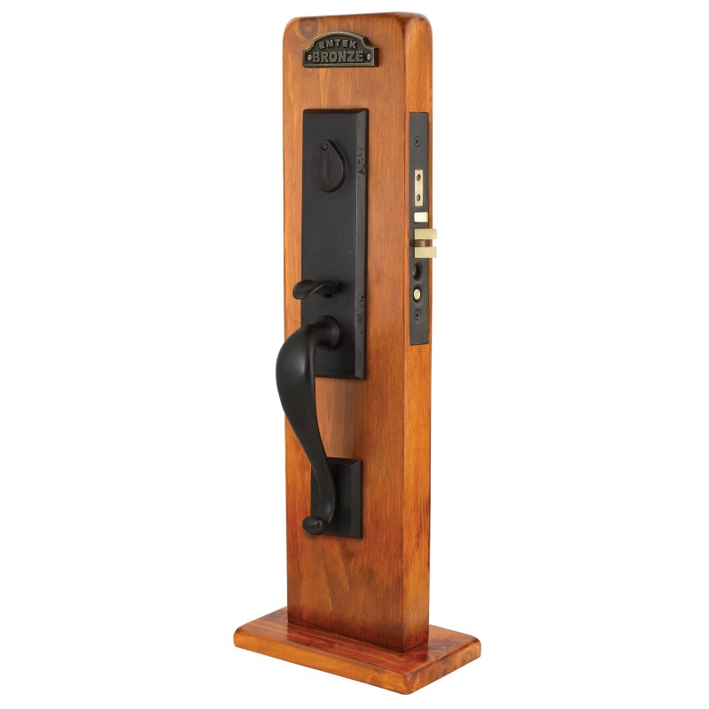 Emtek Rectangular Monolithic Mortise Entry Lock Set