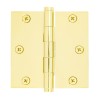 Emtek 96213 Heavy Duty 3-1/2" x 3-1/2" Square Corner Solid Brass Hinge