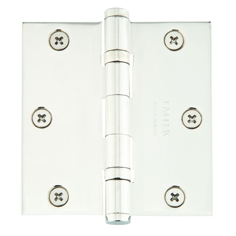 Emtek 96413 Ball Bearing 3-1/2" x 3-1/2" Square Corner Solid Brass Hinge