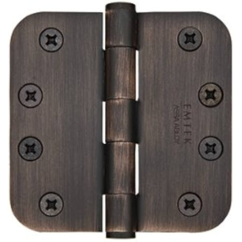 Emtek 92034 Heavy Duty 4" x 4" with 5/8"-Radius Corners Steel Hinge