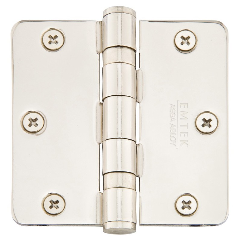Emtek 94023 Ball Bearing 3-1/2" x 3-1/2" with 1/4"-Radius Corners Steel Hinge