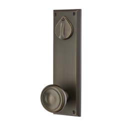 Emtek Sandcast Bronze Rectangular 8-7/8 inch Keyed Sideplate