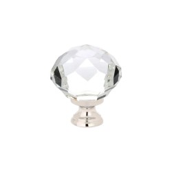 Emtek Diamond 1-1/4 inch Glass Cabinet Knob 86012