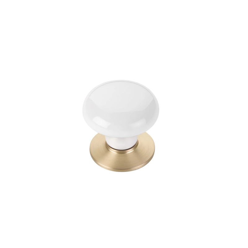 Emtek Ice White 1-3/8 inch Porcelain Cabinet Knob 86001