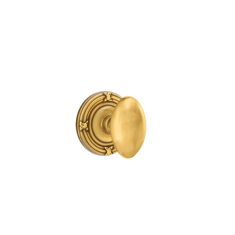 Emtek Egg Knob with Ribbon and Reed Rosette