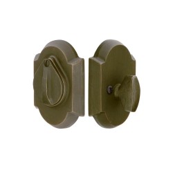 Emtek Style 1 Single-Cylinder Sandcast Bronze Deadbolt Set