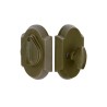 Emtek Style 1 Single-Cylinder Sandcast Bronze Deadbolt Set