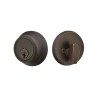 Emtek Regular Single-Cylinder Sandcast Bronze Deadbolt Set