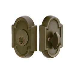 Emtek Style 11 Single-Cylinder Tuscany Bronze Deadbolt Set