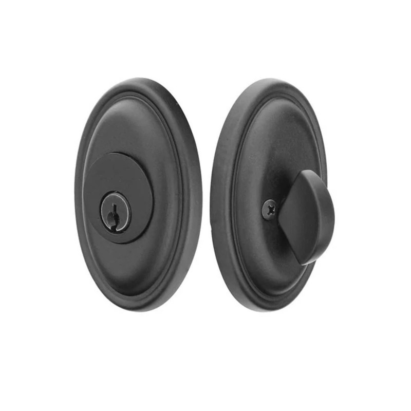 Emtek Style 14 Single-Cylinder Tuscany Bronze Deadbolt Set