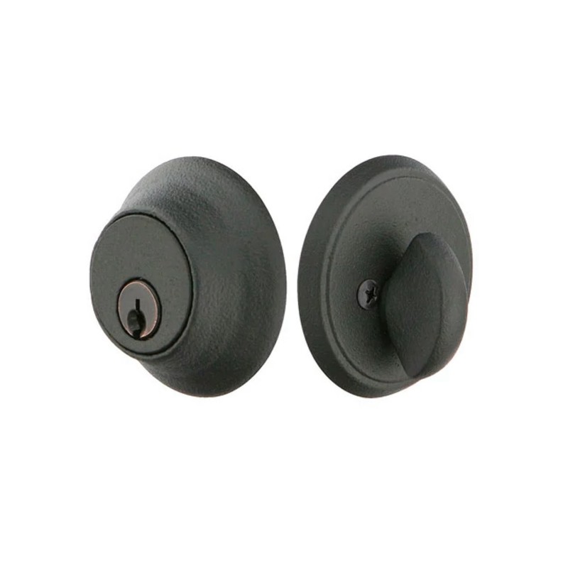 Emtek Style 2 Single-Cylinder Wrought Steel Deadbolt Set