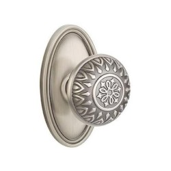 Emtek Lancaster Knob with Oval Rosette