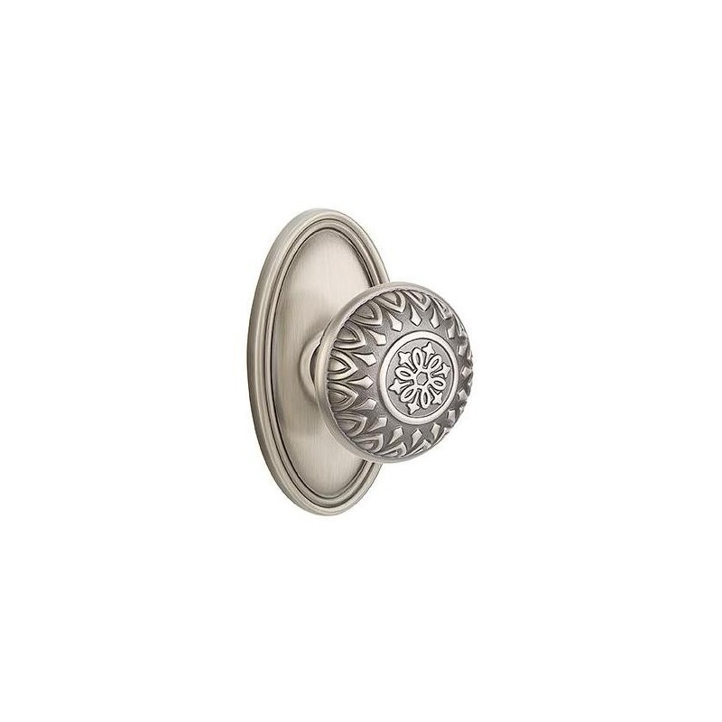 Emtek Lancaster Knob with Oval Rosette