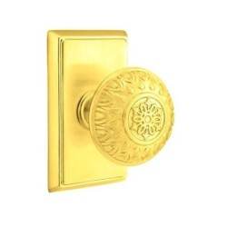 Emtek Lancaster Knob with Rectangular Rosette