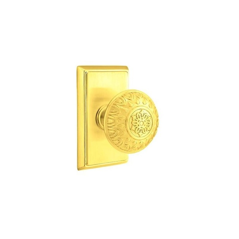 Emtek Lancaster Knob with Rectangular Rosette