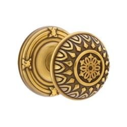 Emtek Lancaster Knob with Ribbon and Reed Rosette