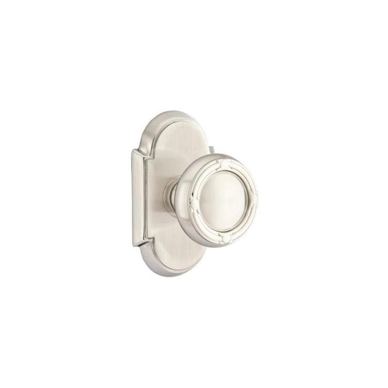 Emtek Ribbon and Reed Knob with Style 8 Rosette
