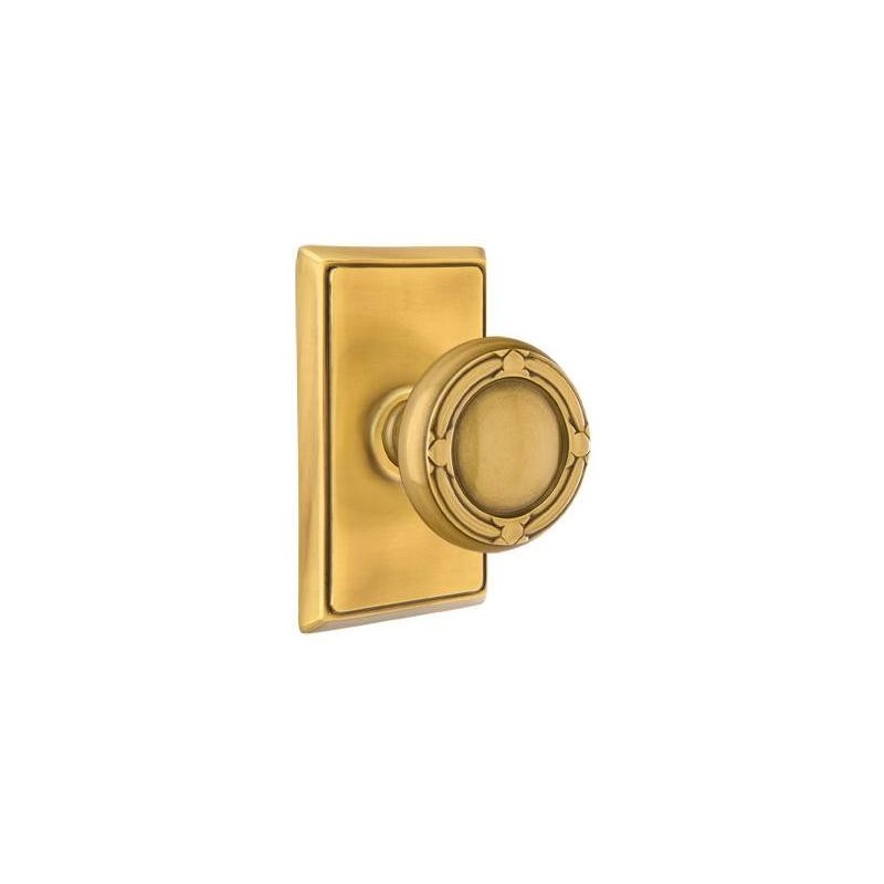 Emtek Ribbon and Reed Knob with Rectangular Rosette