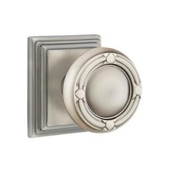 Emtek Ribbon and Reed Knob with Wilshire Rosette