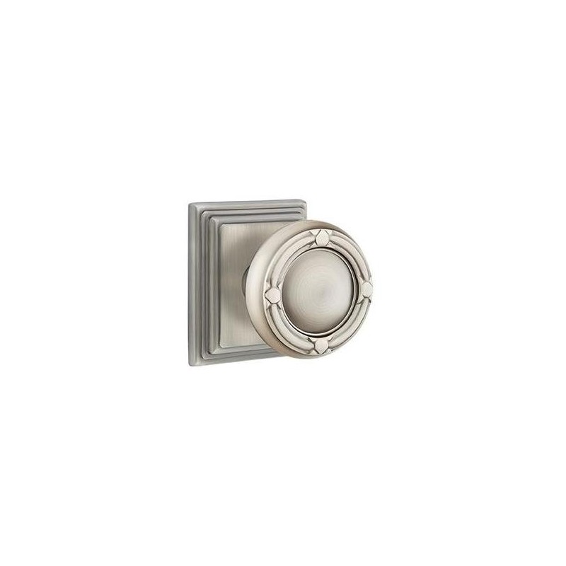 Emtek Ribbon and Reed Knob with Wilshire Rosette