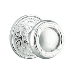 Emtek Ribbon and Reed Knob with Lancaster Rosette