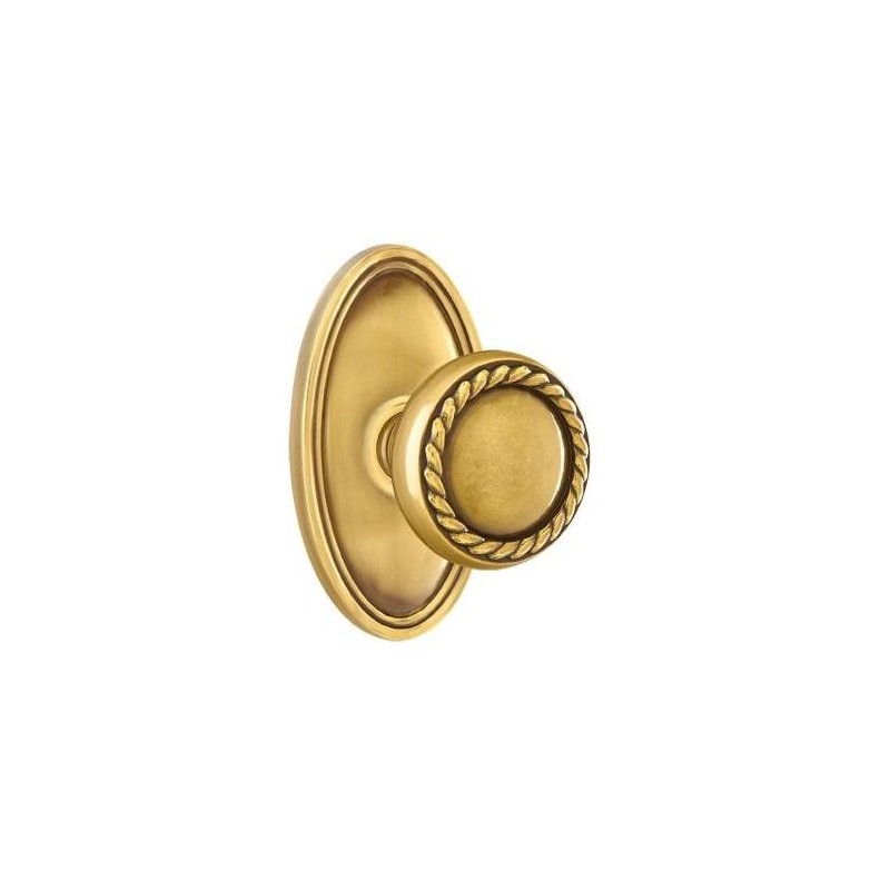 Emtek Rope Knob with Oval Rosette